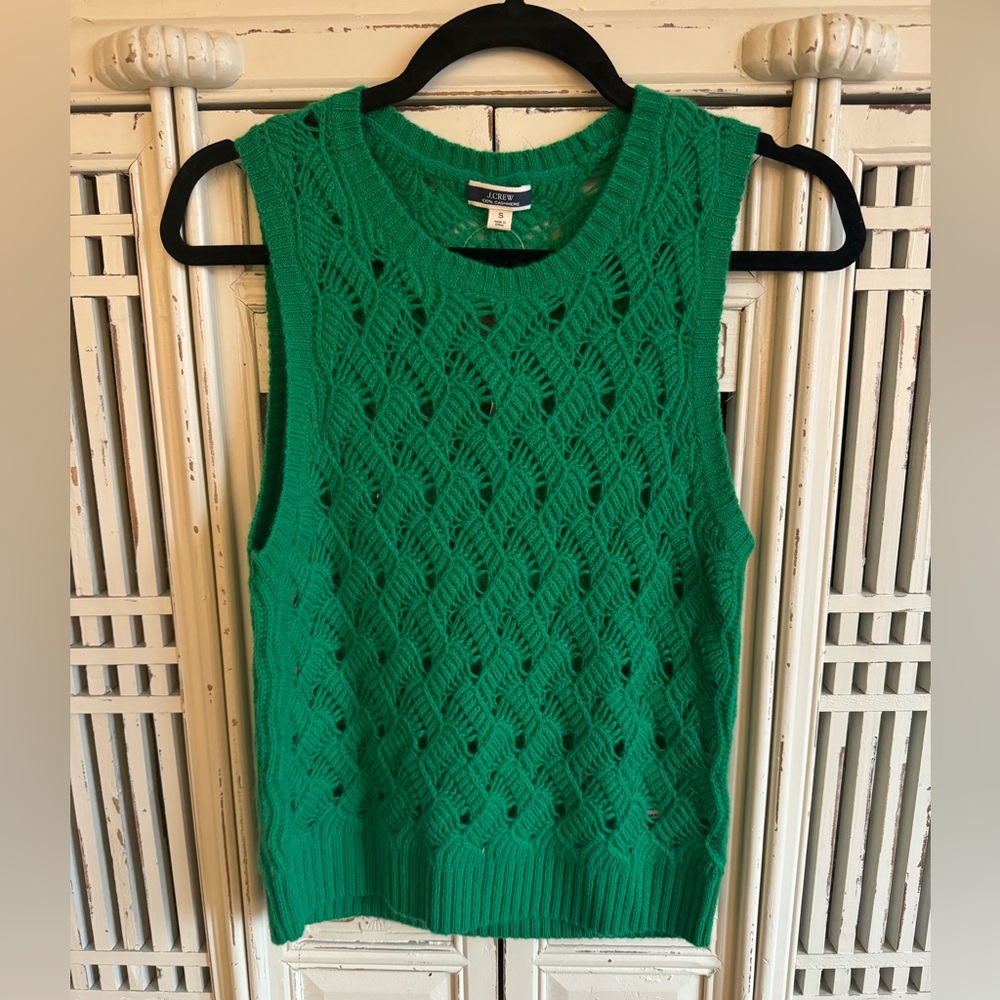 J.Crew emerald green sweater vest
